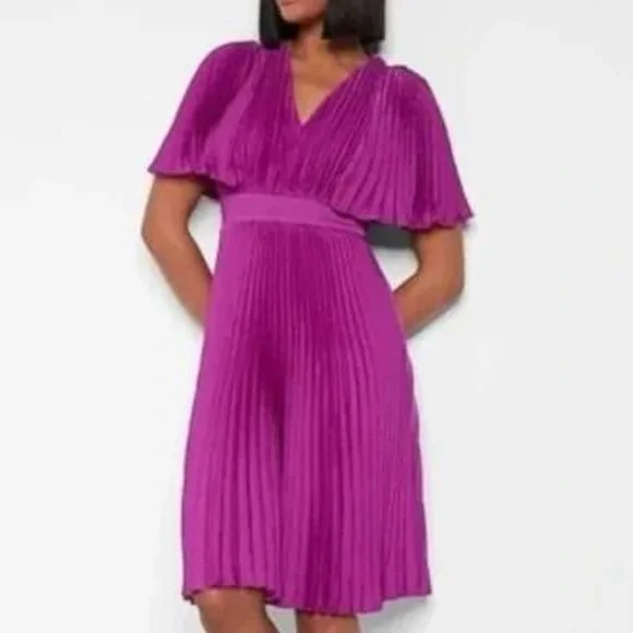 Express Vibrant Purple Midi Dress - Picture 4 of 5
